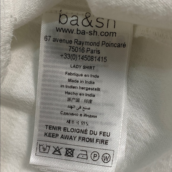 ba&sh Women’s Feely‎ Eyelet Ruffle Trim White Shirt Cottage-core Romantic Small - Picture 10 of 10